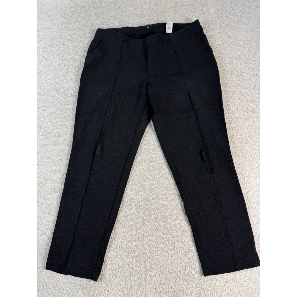 Garnet Hill Pants Womens Large Slim Pull On Tencel Wool Blend Stretch Office Wor